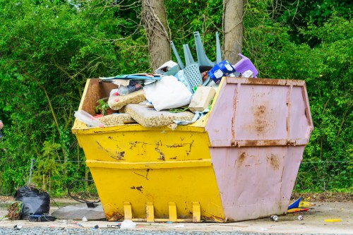 West Kensington business district with waste management services