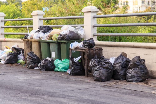 Hanwell business center with waste bins