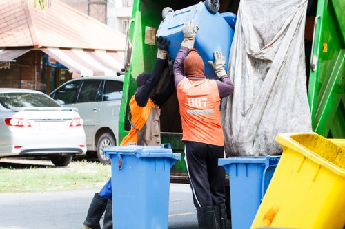 Recycling bins in a Hanwell office